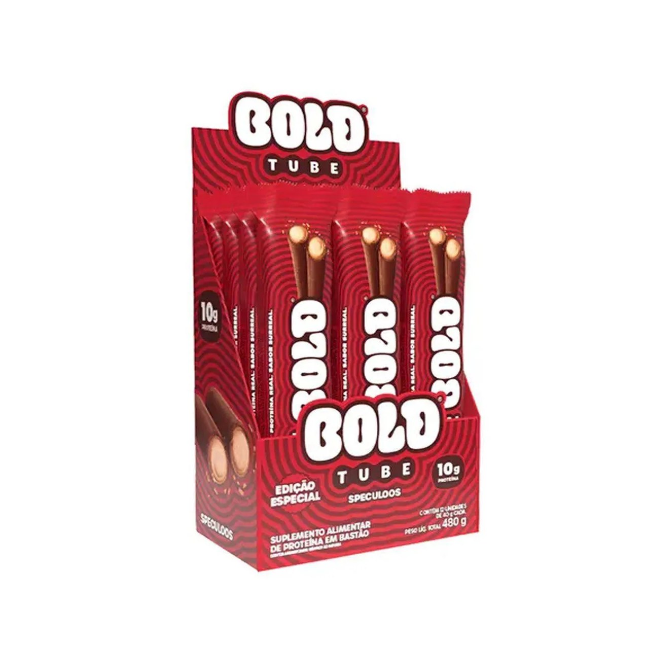 Barra de Proteina Tube - 12 Unidades 40G Speculoos - Bold