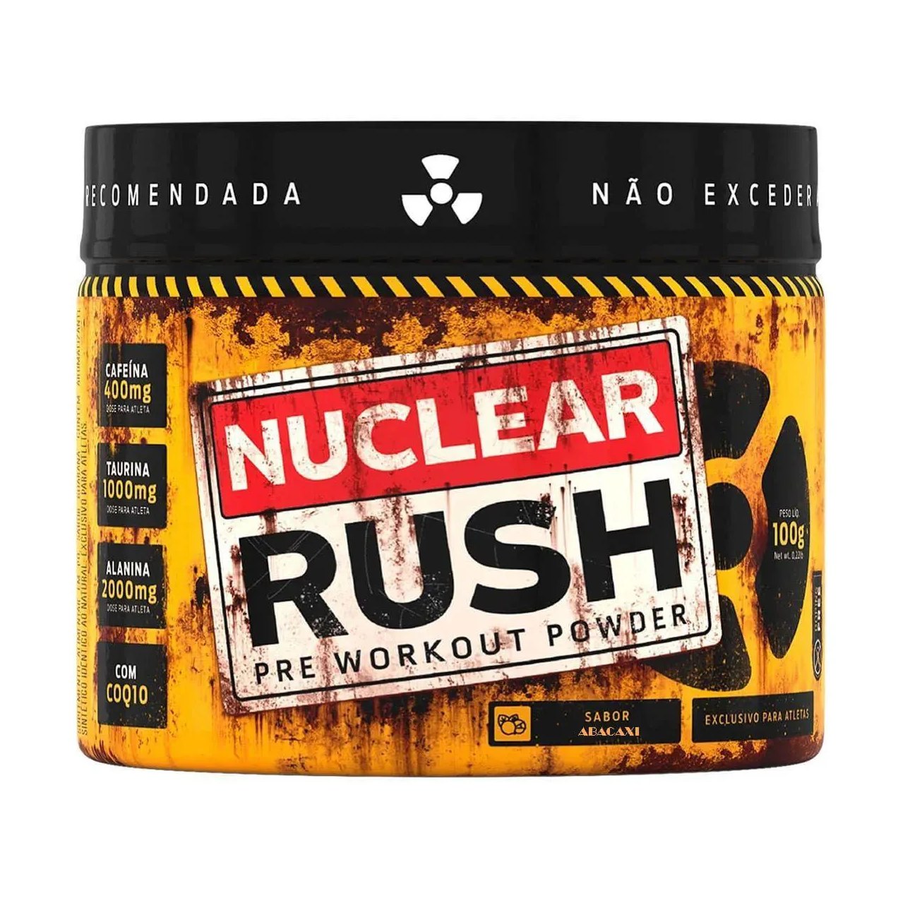 Nuclear Rush Pre Workout Powder - 100G Abacaxi - Bodyaction