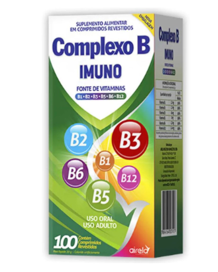 Complexo B com B12 Imuno com 100 Comprimidos Airela