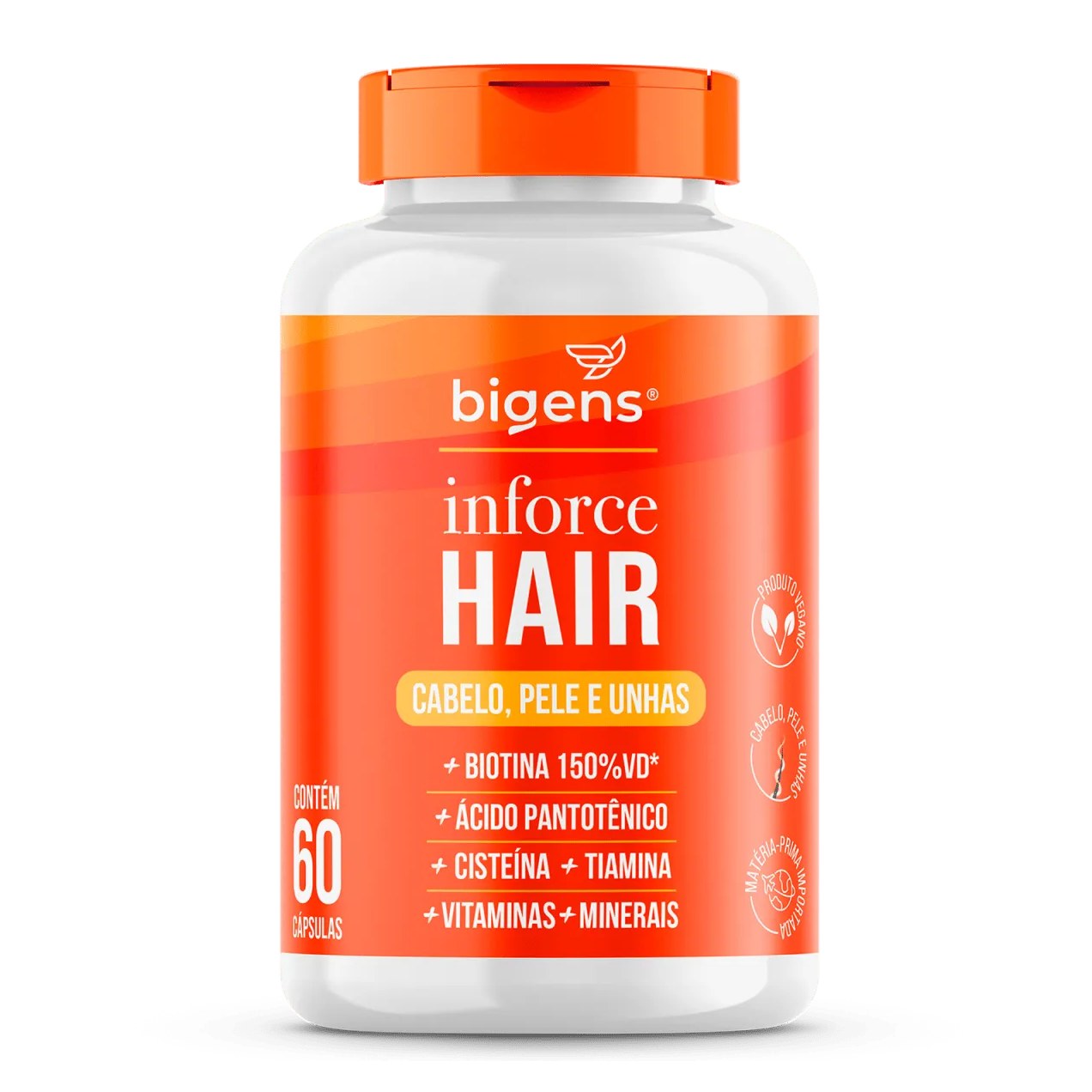 Inforce Hair ® Pele e Unhas, 60 Cápsulas, Bigens
