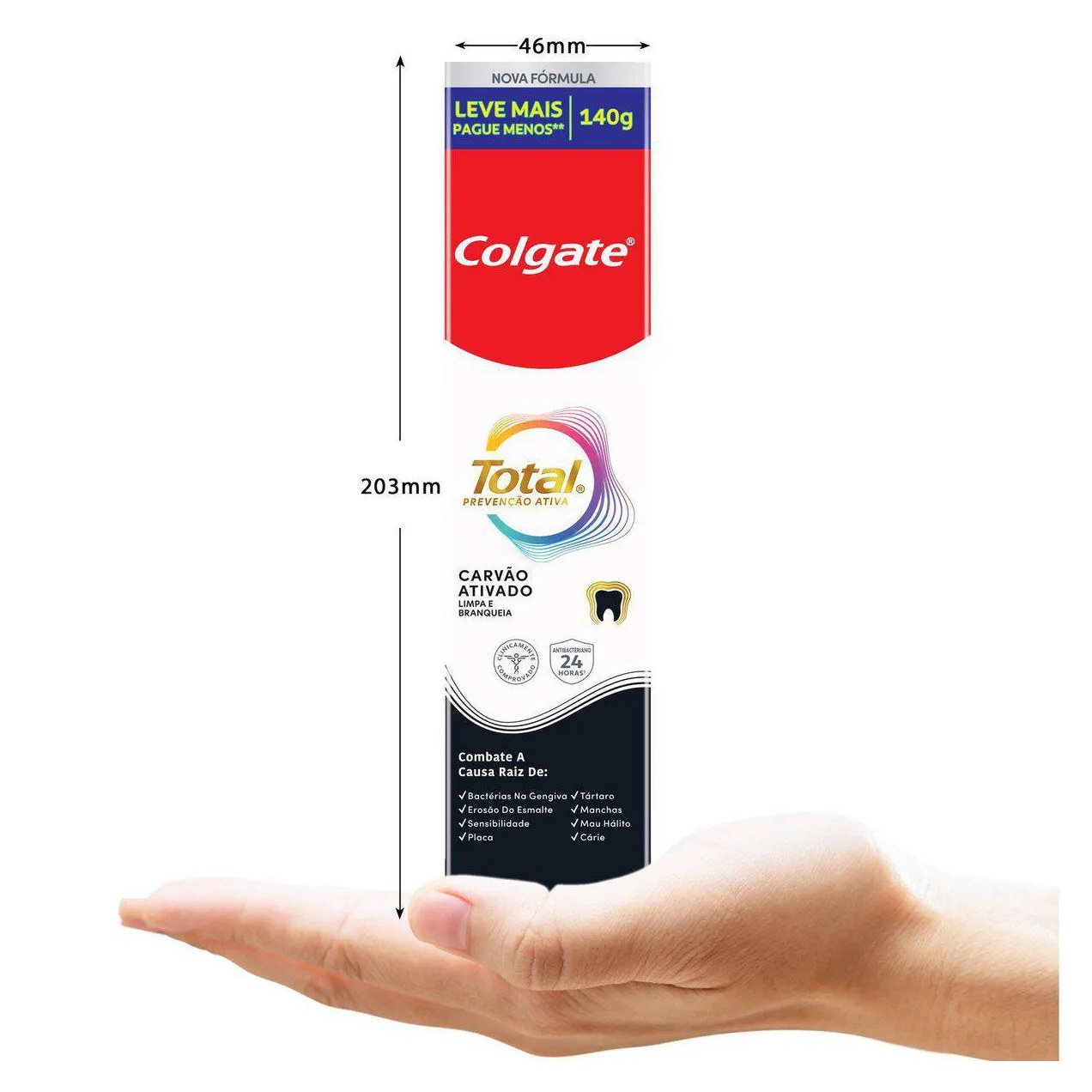 Creme Dental Colgate Total Carvão Ativado 140g
