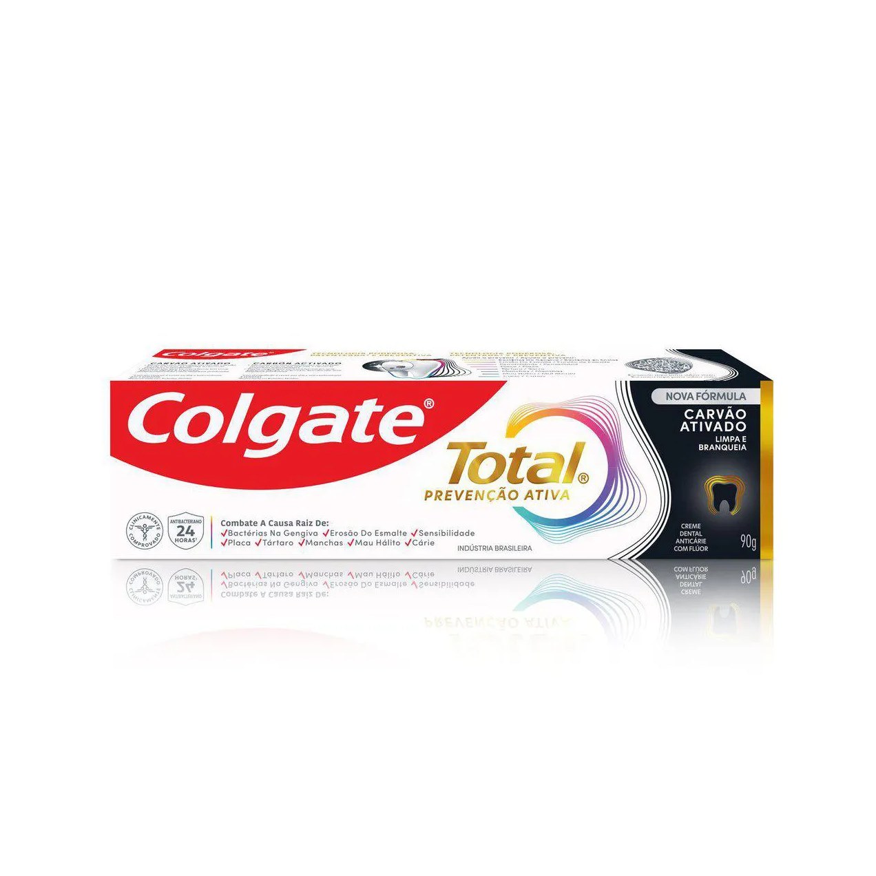 Creme Dental Colgate Total Carvão Ativado 90g