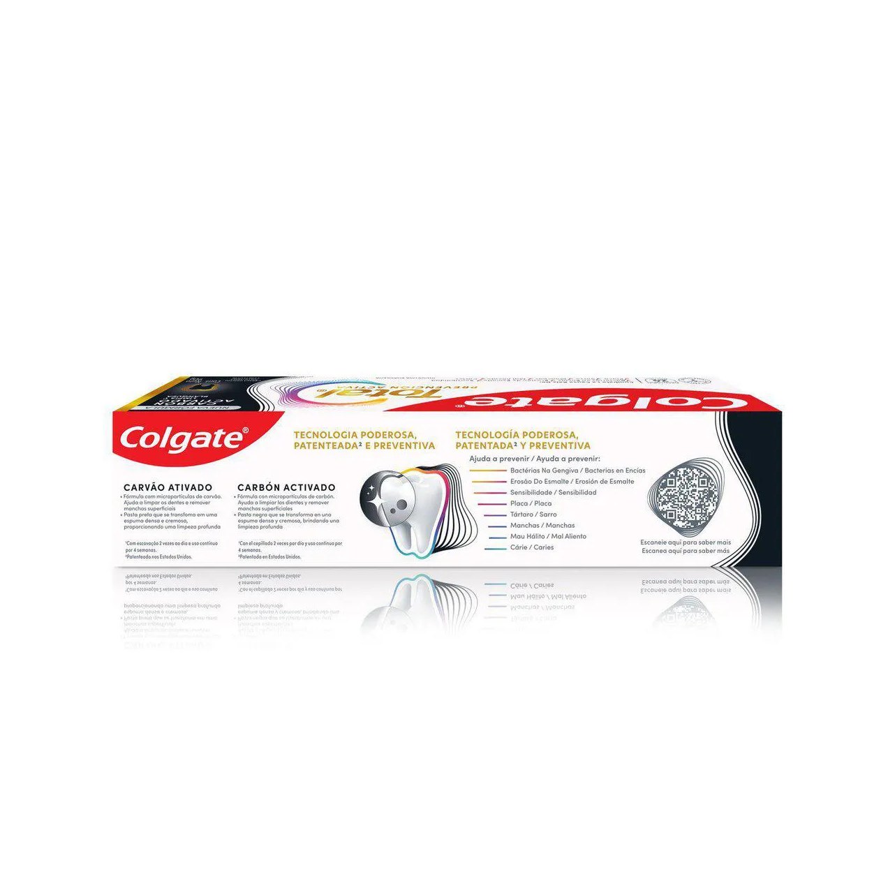 Creme Dental Colgate Total Carvão Ativado 90g