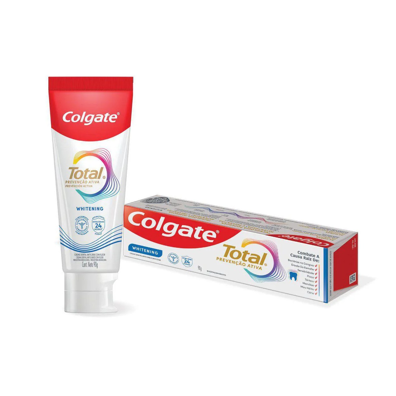 Creme Dental Colgate Total Prevenção Ativa Whitening 90g