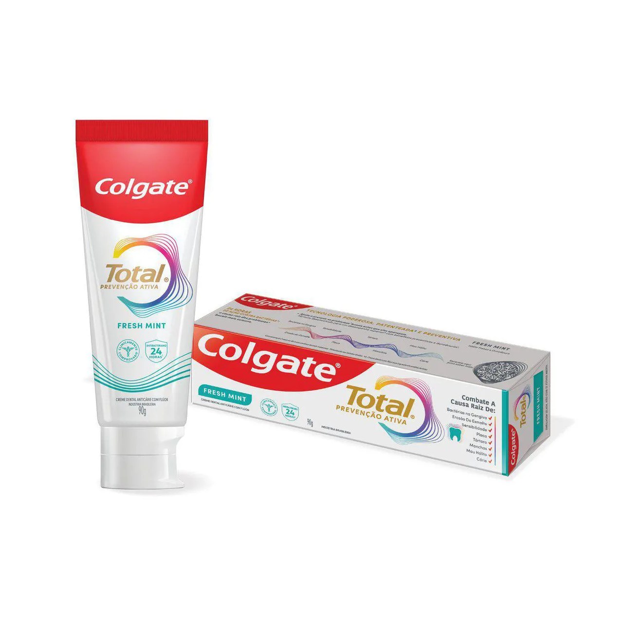 Creme Dental Colgate Total Prevenção Ativa Fresh Mint 90g