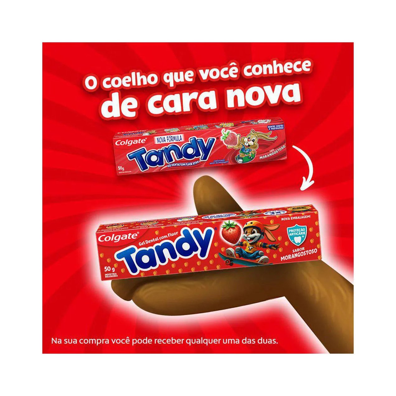 Pasta de Dente Colgate infantil Tandy Morangostoso com 50g