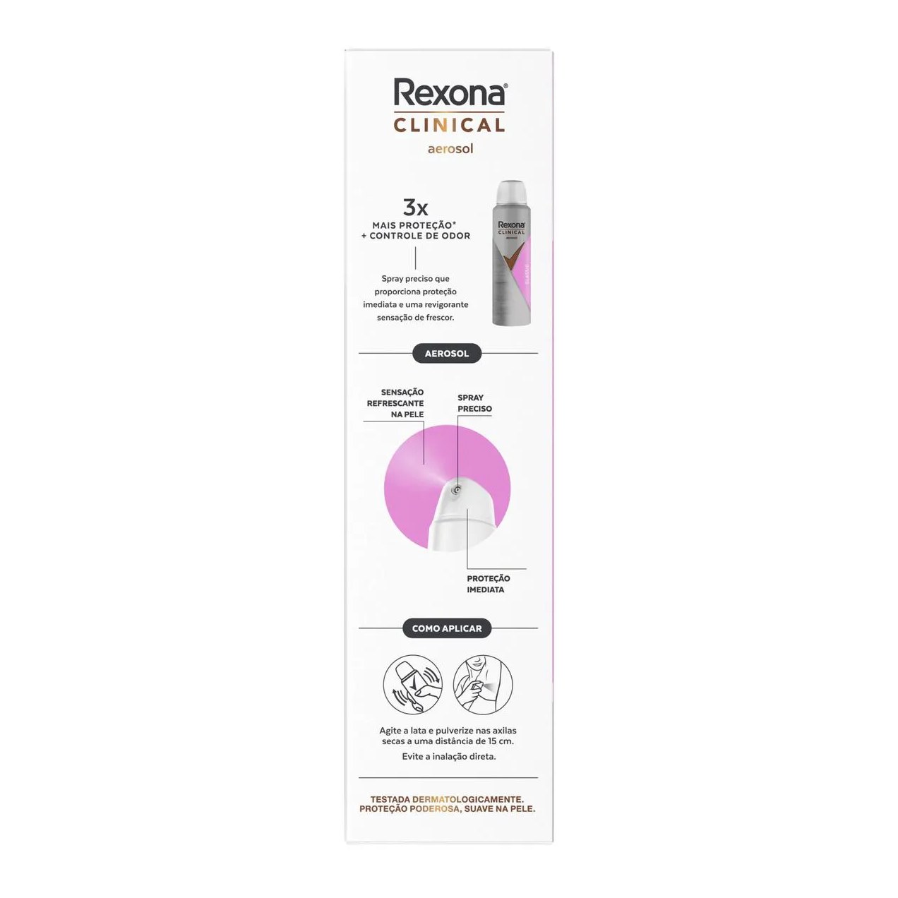 Desodorante Antitranspirante Aerosol Rexona Clinical Classic Feminino 96h 150ml