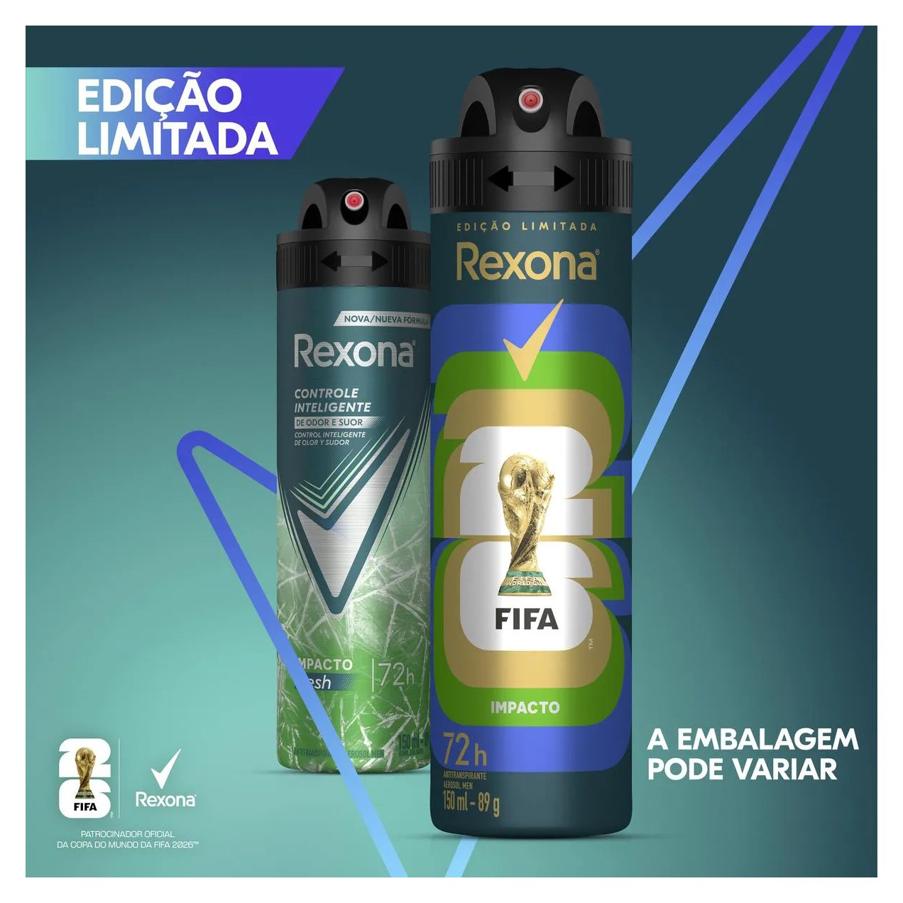 Desodorante Antitranspirante Aerosol Rexona Men Impacto 72h 150ml
