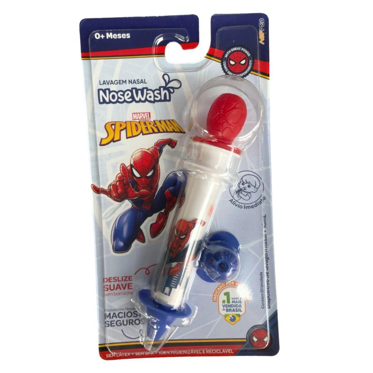 Dispositivo Nosewash para Lavagem Nasal 10Ml - Spider Man