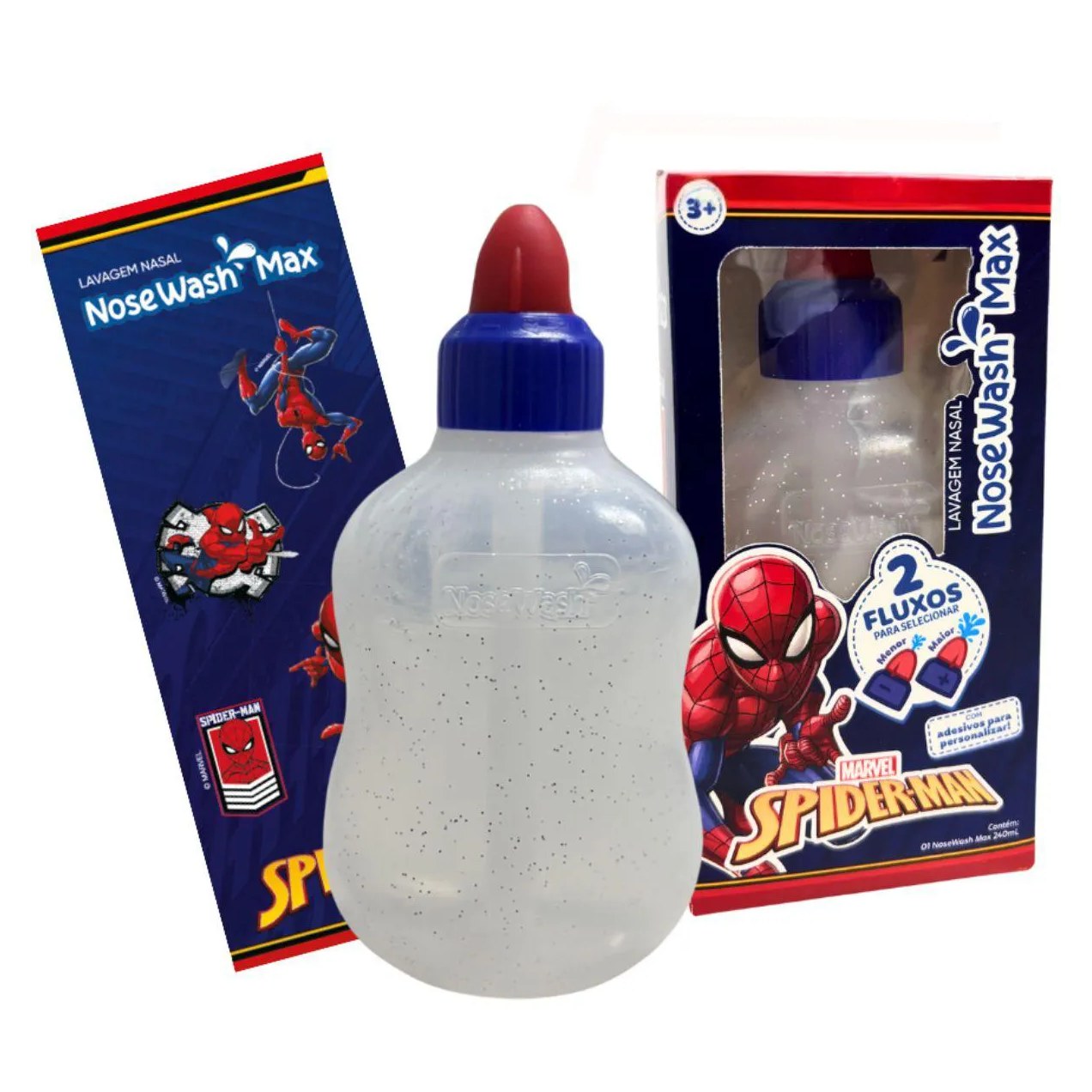 Dispositivo Nosewash Max P/ Lavagem Nasal 240Ml - Spider Man