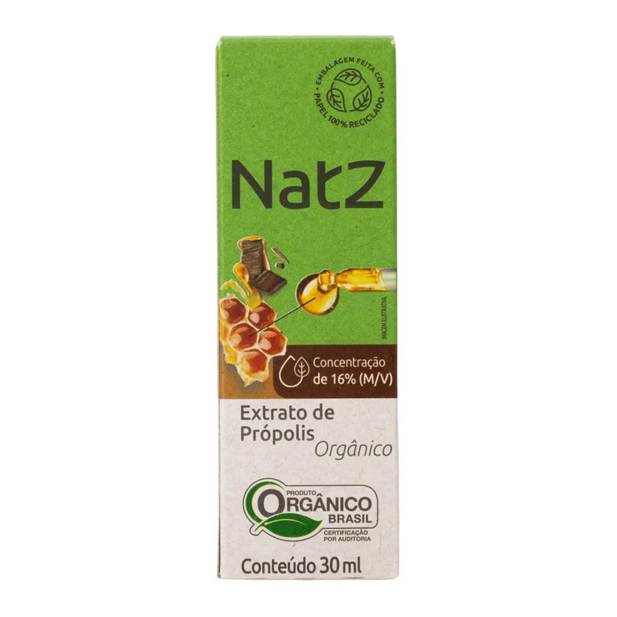 Extrato de Própolis Verde Orgânico 16% Natz 30 ml