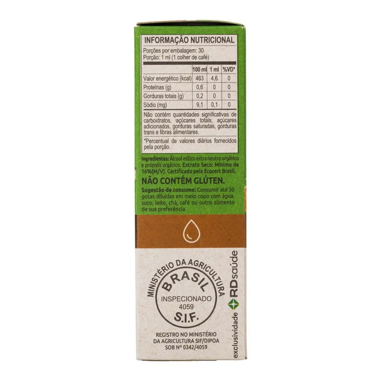 Extrato de Própolis Verde Orgânico 16% Natz 30 ml