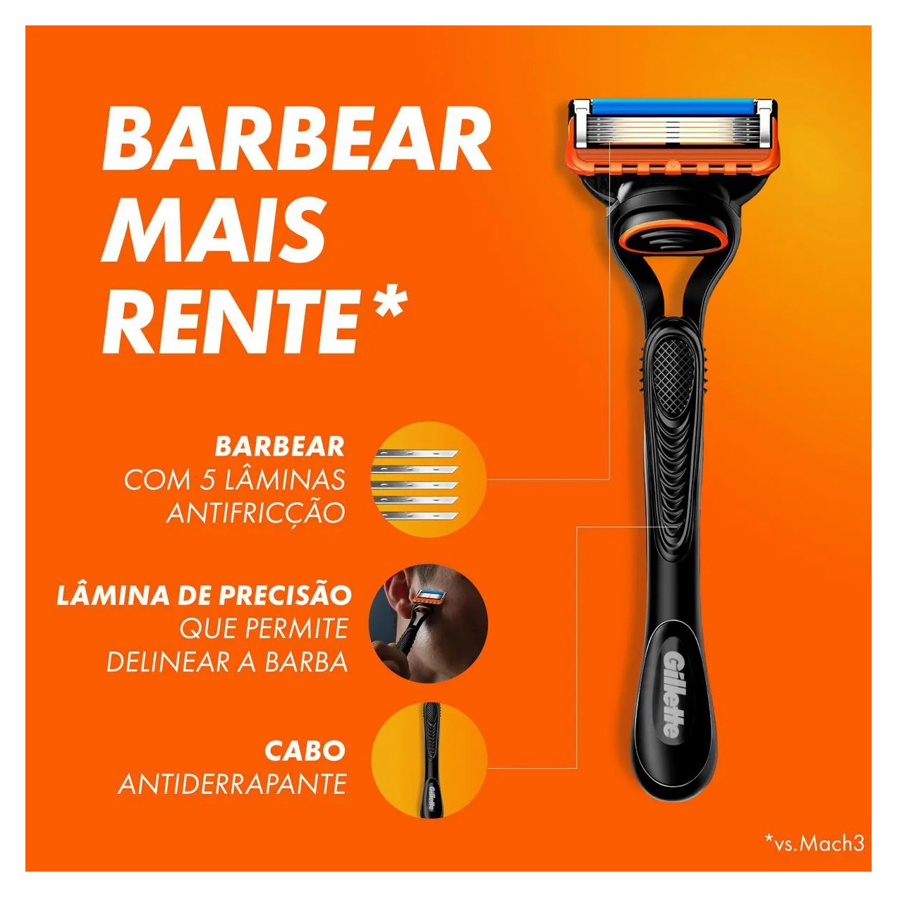 Carga para Aparelho de Barbear Gillette Fusion 5 - 4 unidades