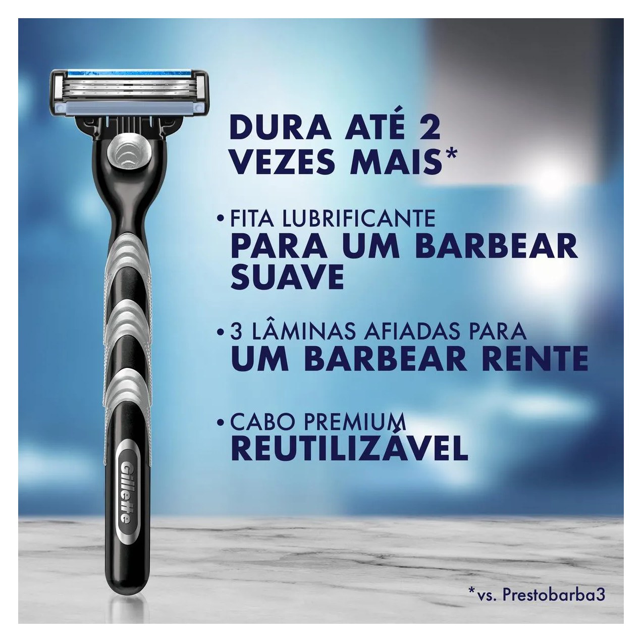 Refil para Barbear Gillette Mach3 com 4 unidades