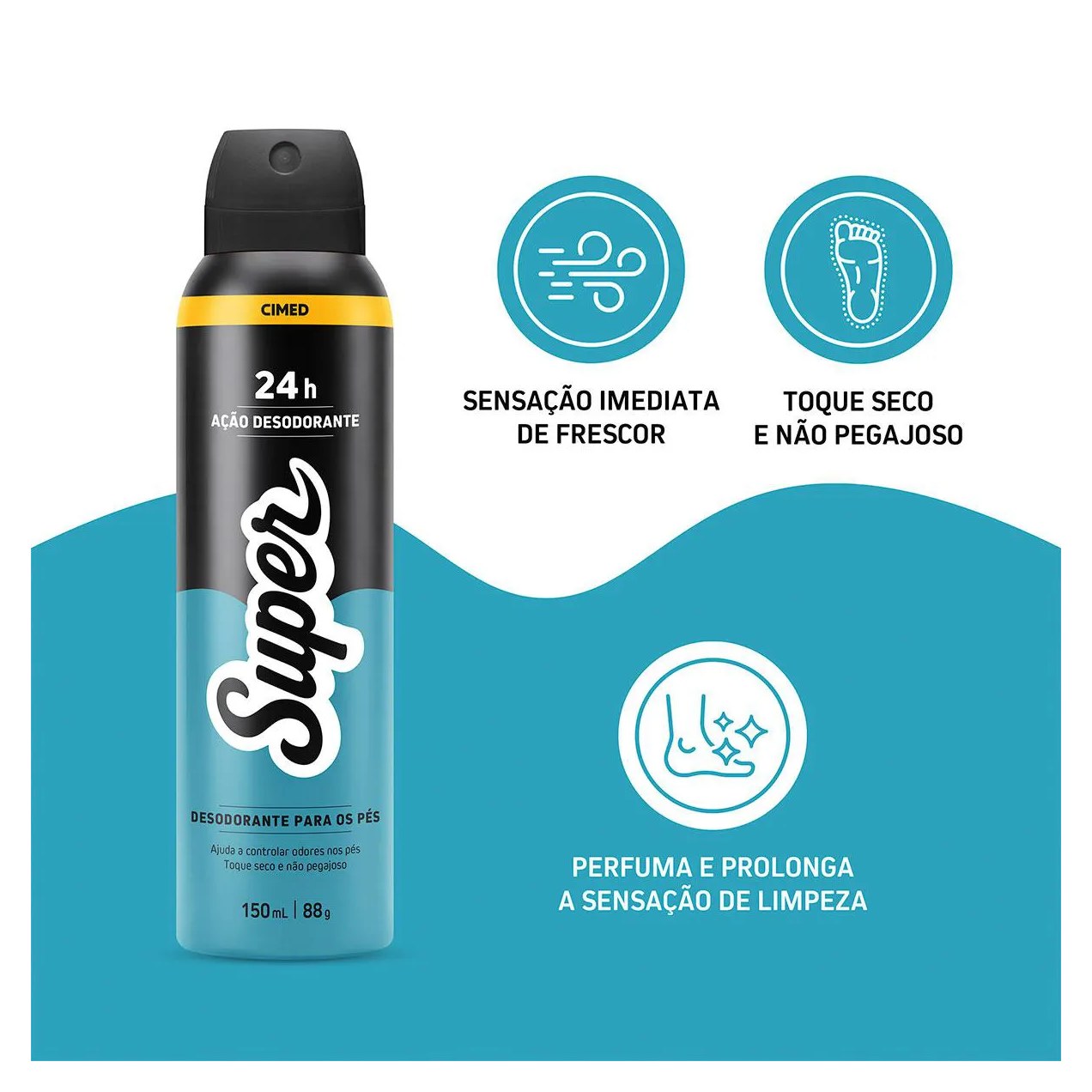 Desodorante Aerosol Super para os Pés 150ml