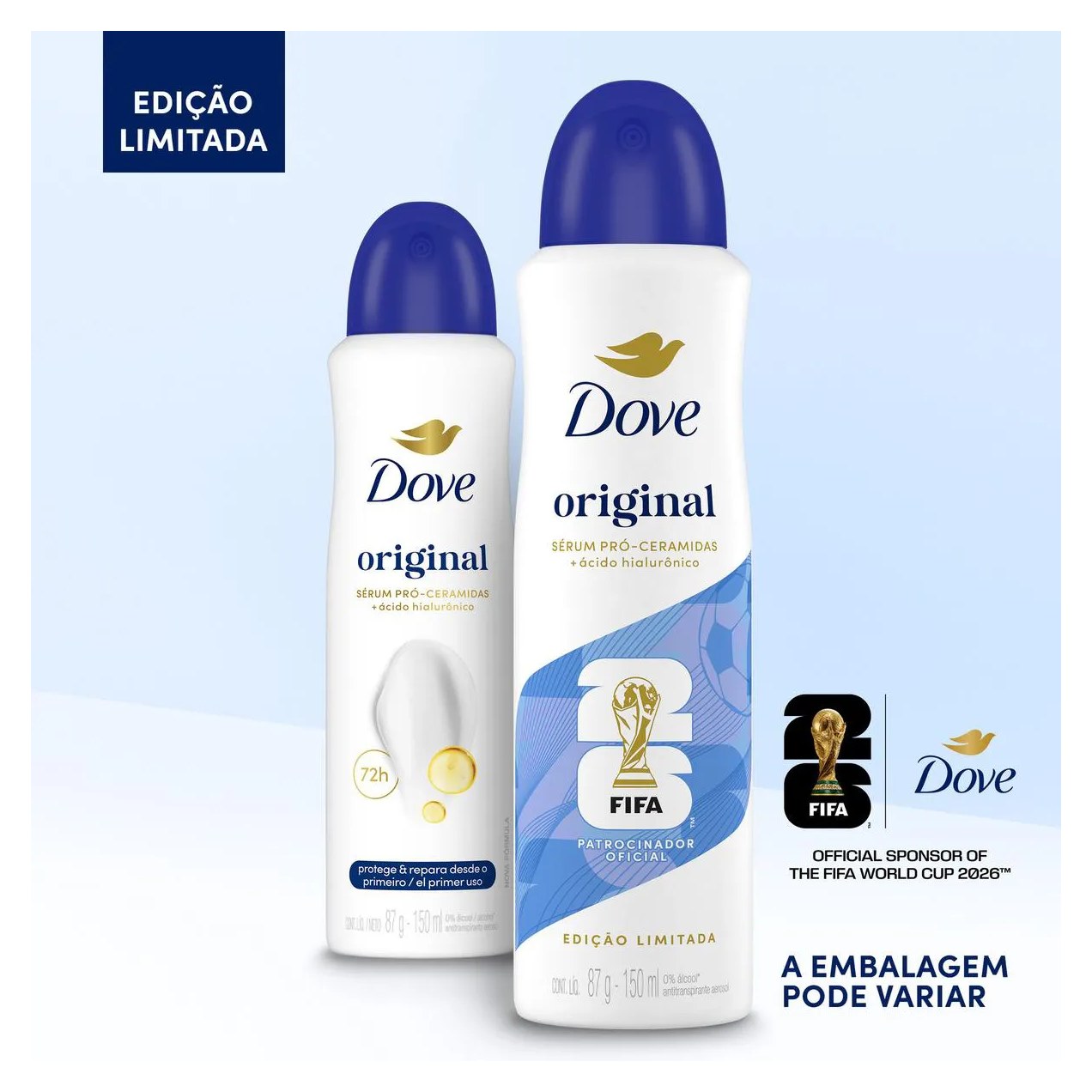 Desodorante Antitranspirante Aerosol Dove Original Feminino 72h 150ml