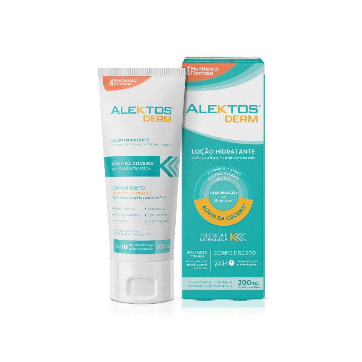 Loção Hidratante Alektos Derm Corpo e Rosto 200ml