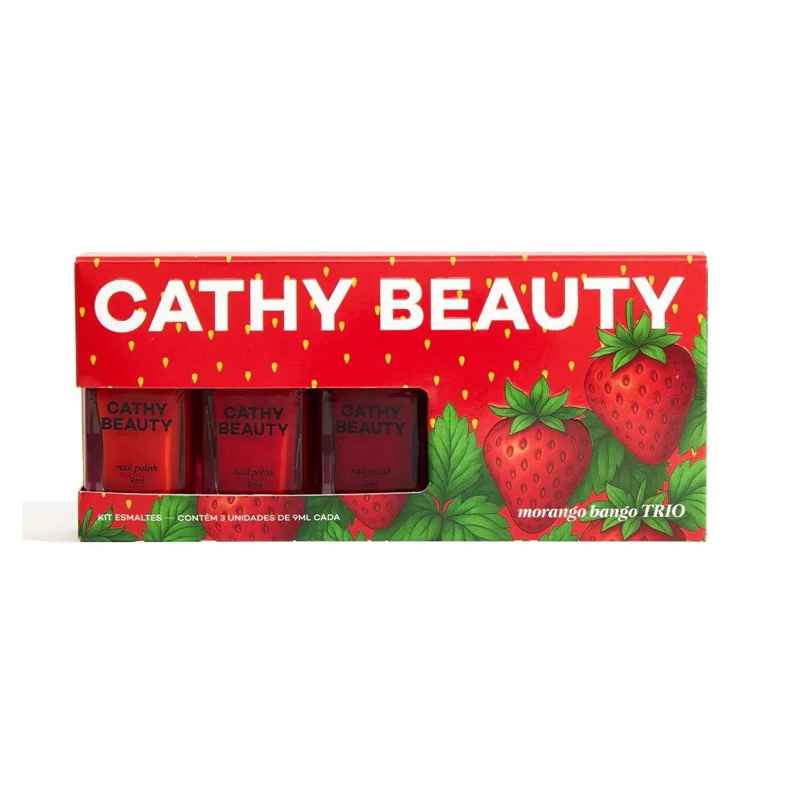 Cathy Beauty Kit Esmalte Morango Bango Trio