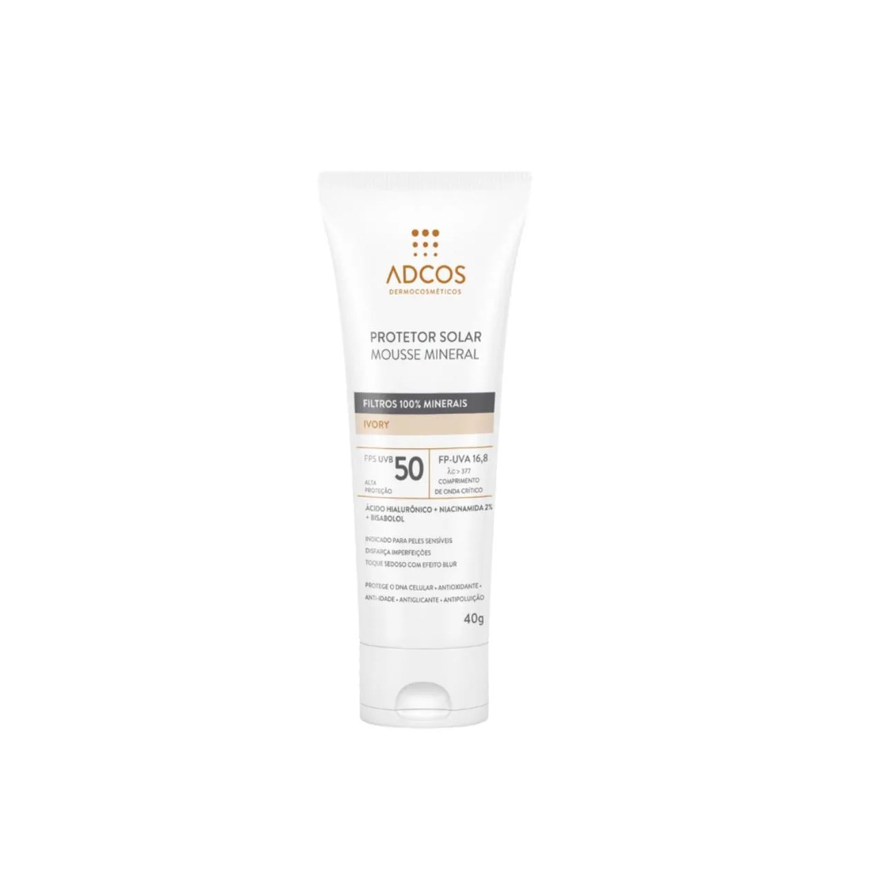 Adcos Protetor Solar Mousse Mineral Bronze Fps50 40G
