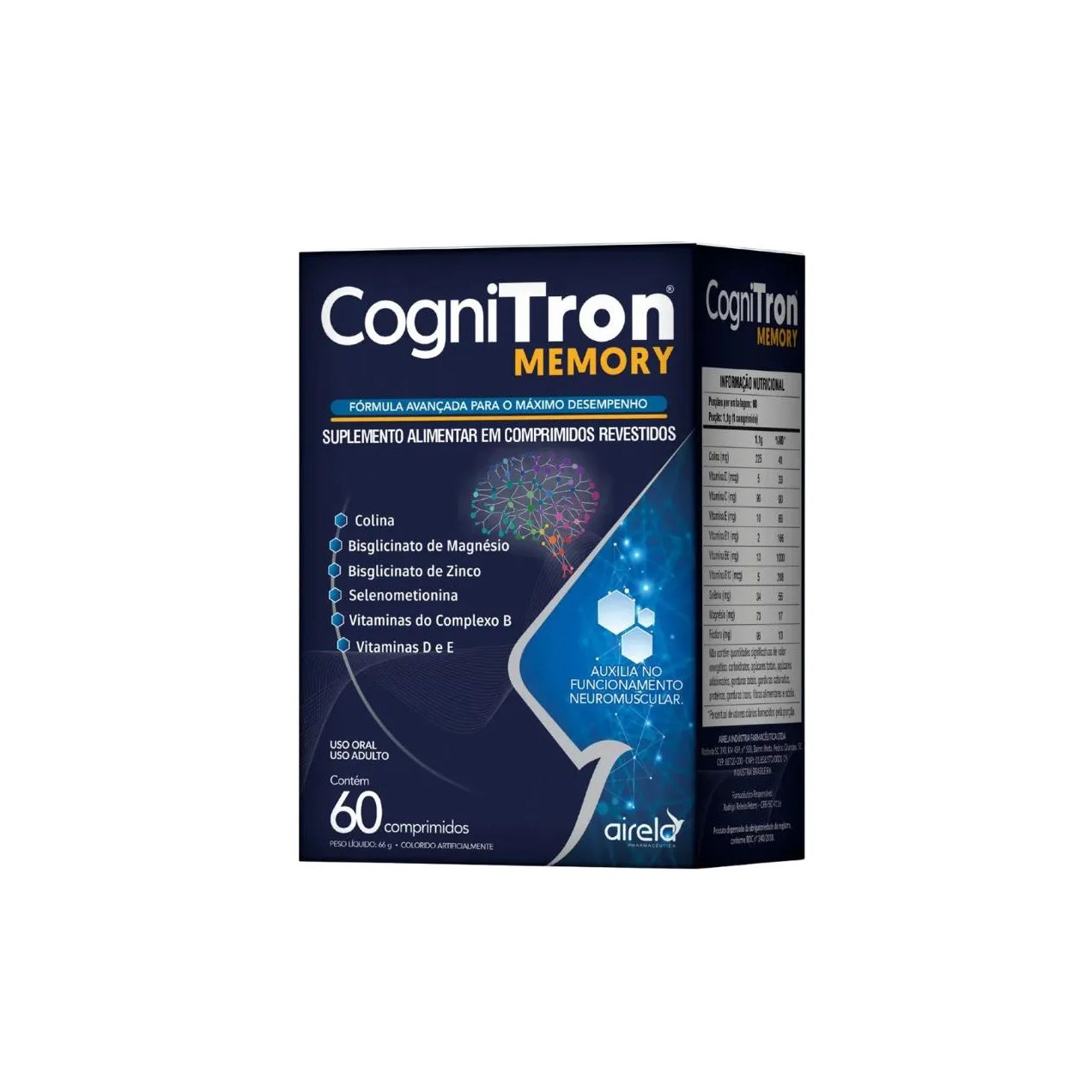 Suplemento Cognitron Memory C/60 Cápsulas - para Função Cognitiva com Alta Absorção