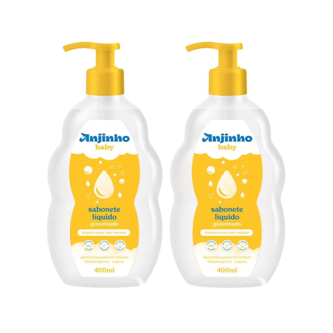 Kit C2 Sabonete Líquido Anjinho Kids 400Ml Glicerina