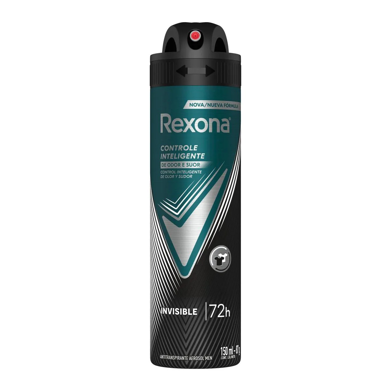 Desodorante Antitranspirante Aerosol Rexona Men Invisible 72h 150ml