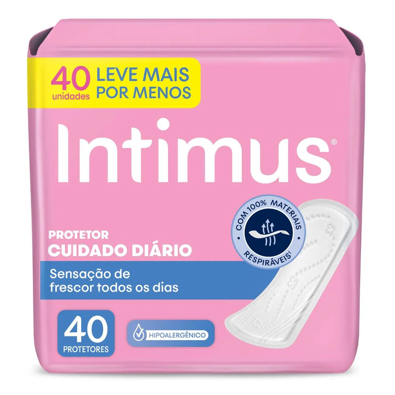 Protetor Diário Intimus Cuidado Diário sem Perfume 40 Unidades