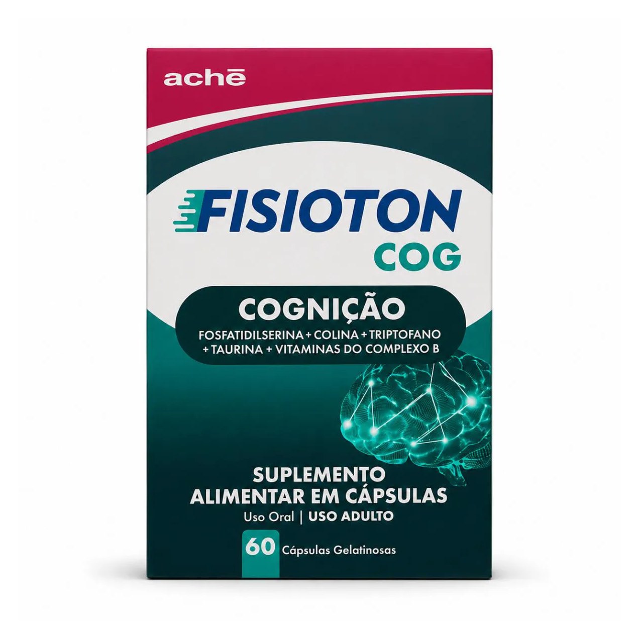 Kit 3 Fisioton Cog 60 Capsulas Sabor sem Sabor Complexo B Full