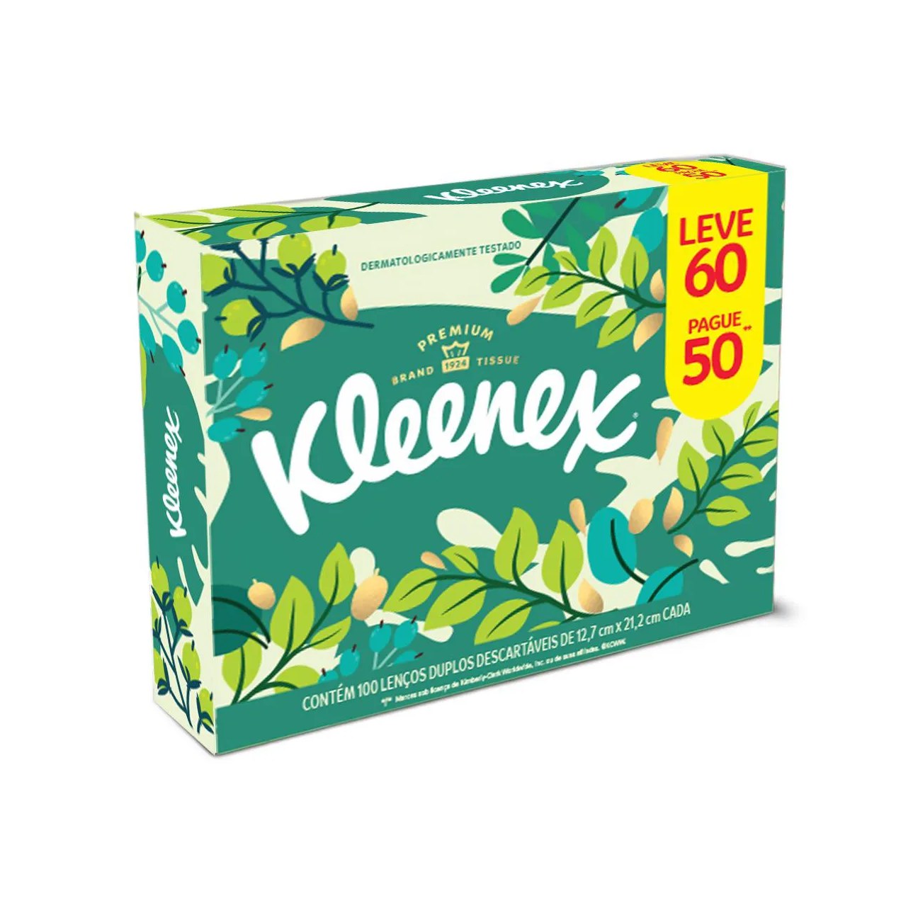 Lenço de Papel Kleenex Dia a Dia 60 unidades