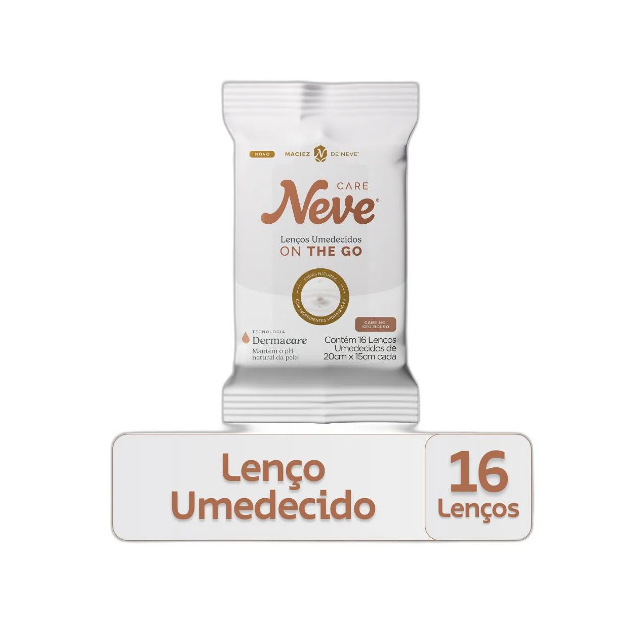 Lenço Umedecido Neve Dermacare On The Go 16 Unidades