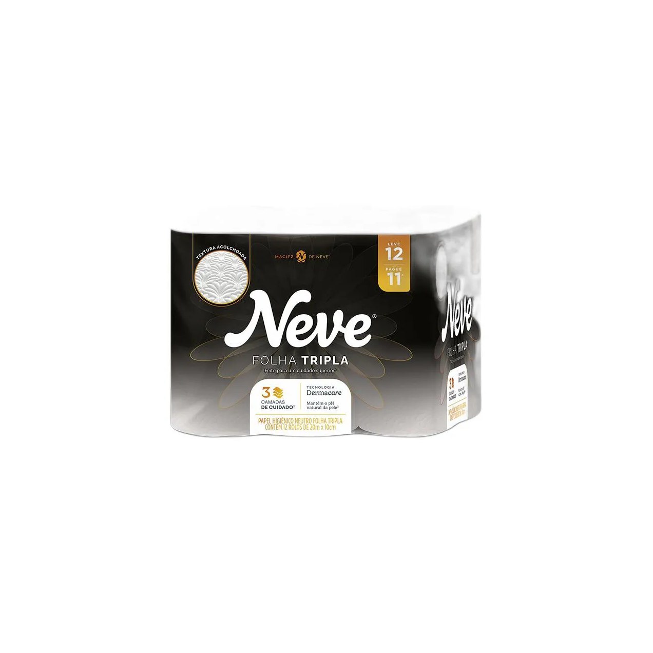 Papel Higiênico Neve Supreme Folha Tripla 12 rolos