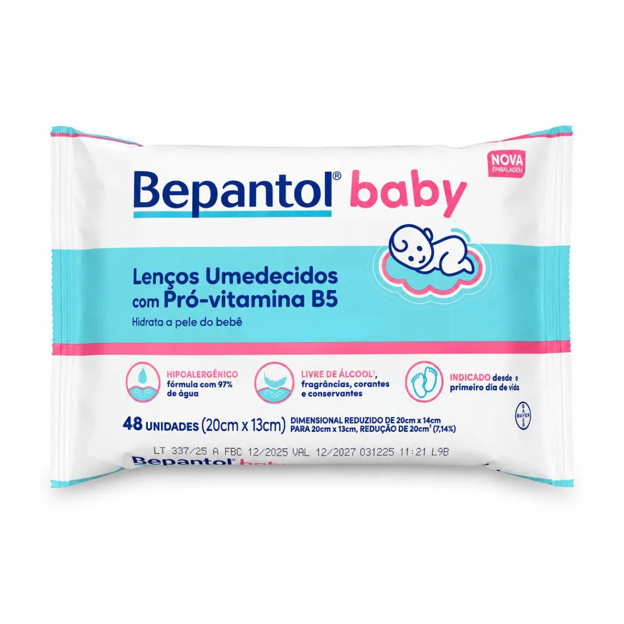 Lenço Umedecido Bepantol Baby 96 Unidades 20cm X 13cm Full