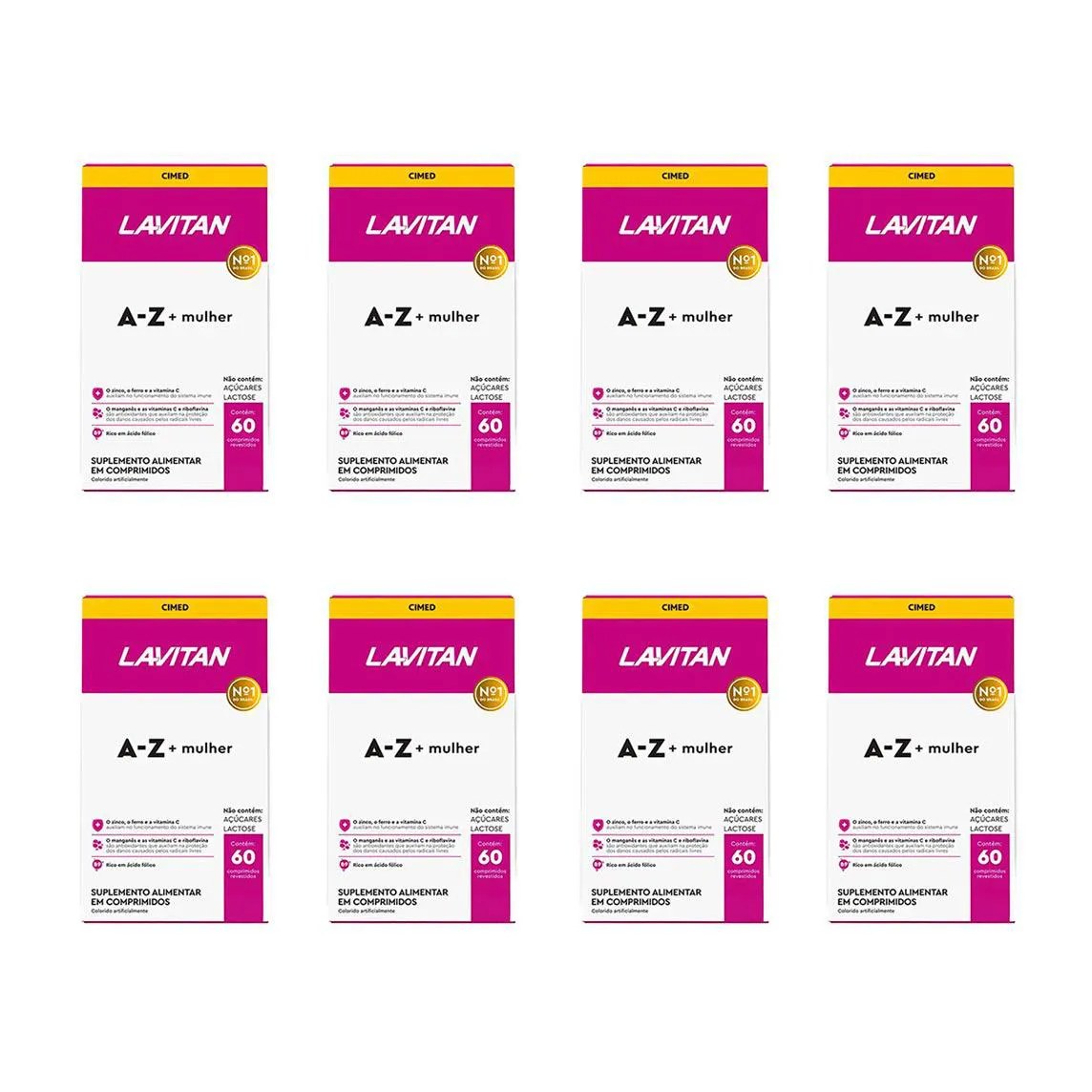 Kit 8 Lavitan A-Z Mulher Suplemento 60 Cápsulas - Cimed
