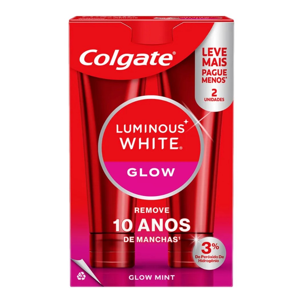 Creme Dental Colgate Luminous White Com 2x70gr Glow