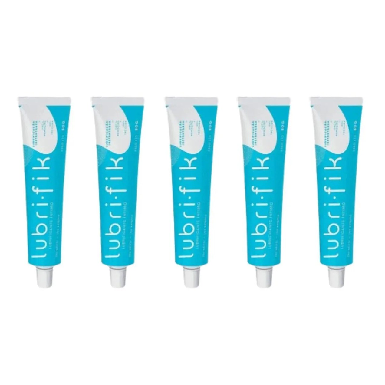 Kit 5 Unidades Lubrifik Lubrificante Íntimo à Base D’água 50g Cimed