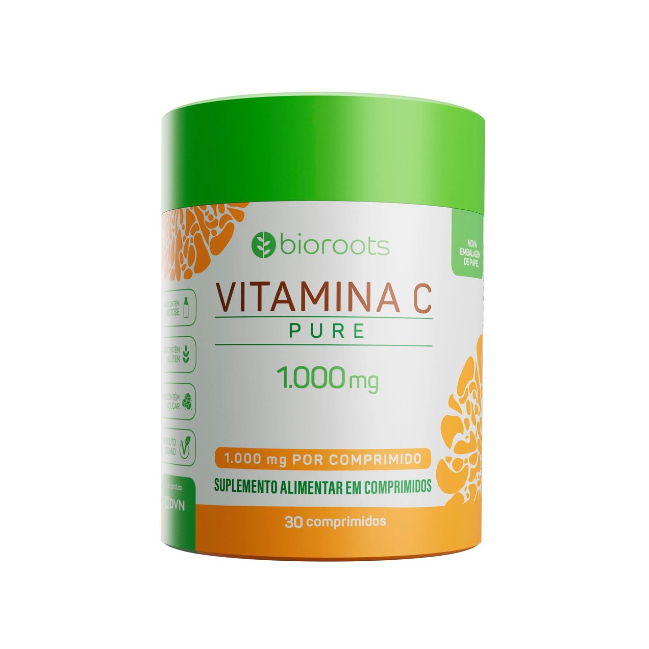 Vitamina C Vegan com 30 unidades - Bioroots