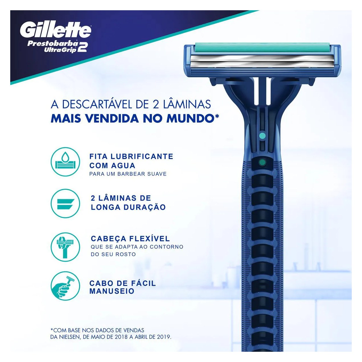Aparelho de Barbear Gillette Prestobarba Ultragrip2 2 unidades