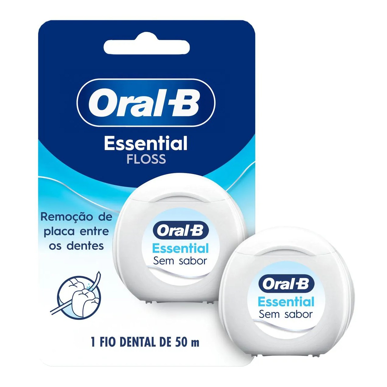 Fio Dental Oral-B Essential Floss Encerado com 50 metros
