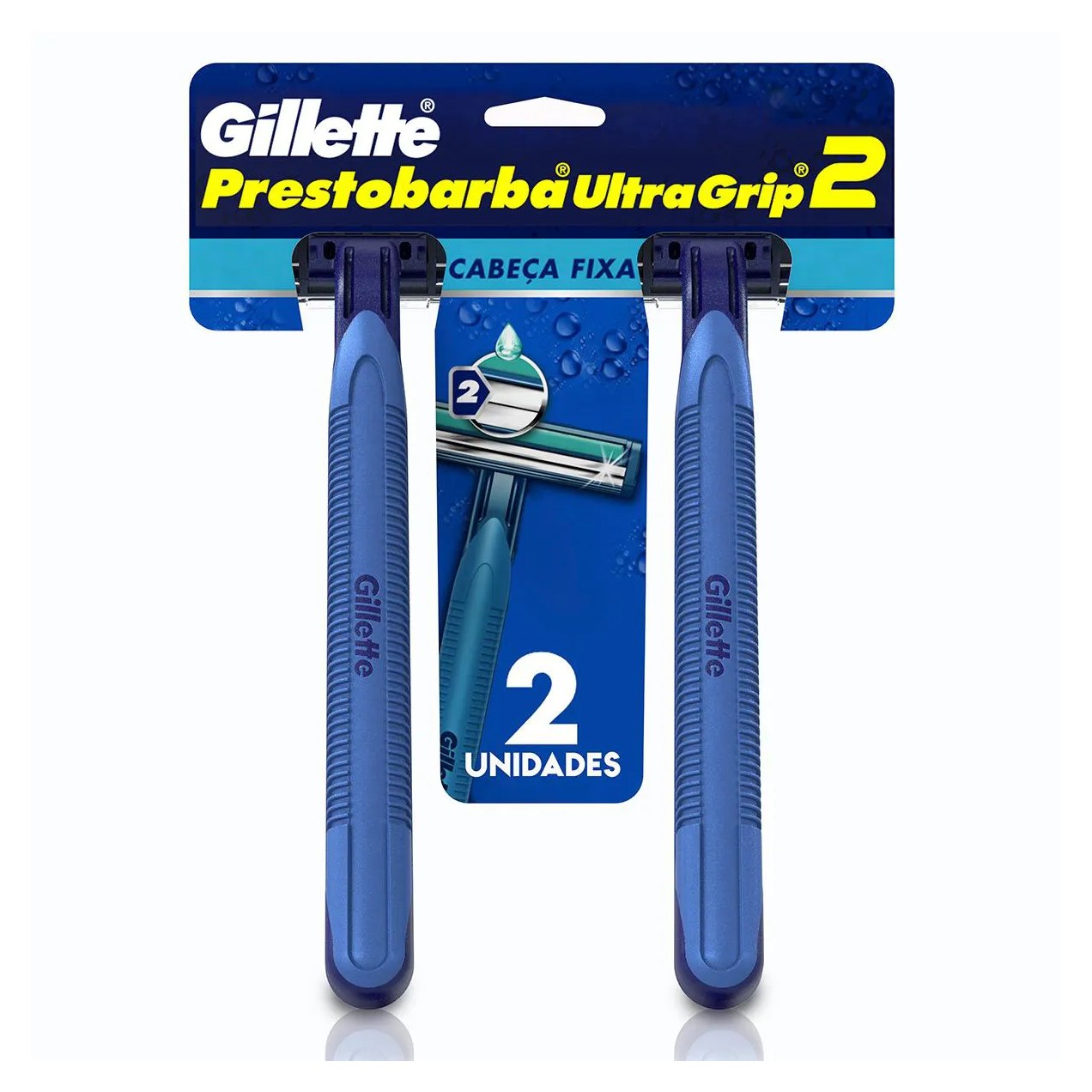 Aparelho para Barbear Masculino Gillette Prestobarba Ultragrip com 2 unidades