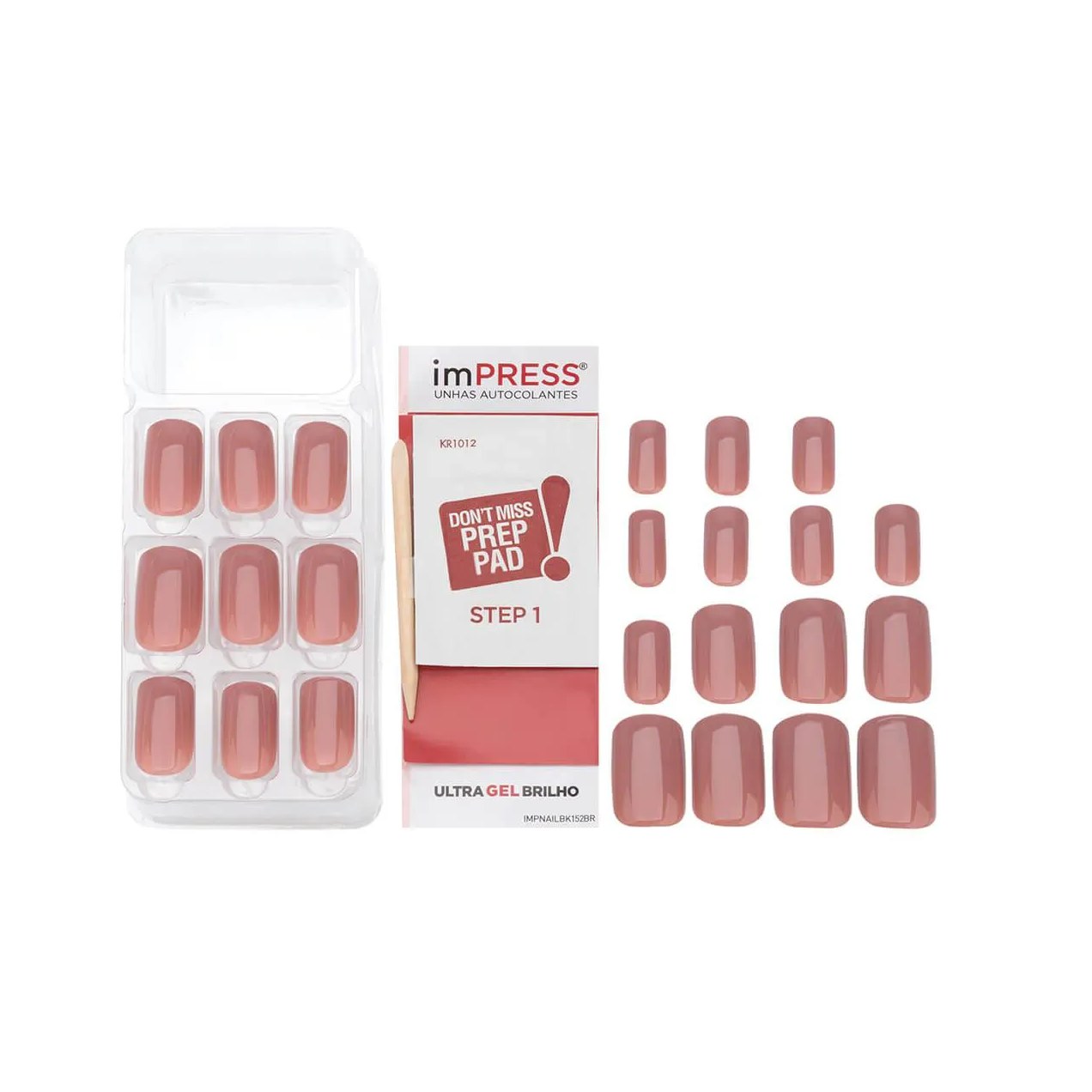 Unhas Autocolantes Impress Fresh Start Média com 24 Unidades