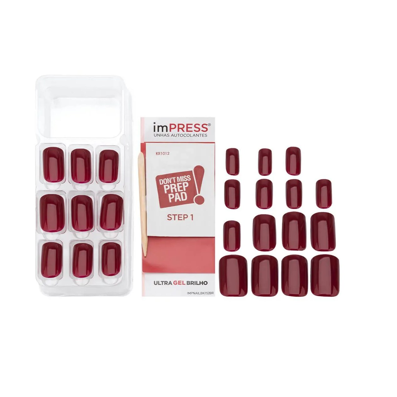 Unhas Autocolantes Impress Pretty Please Média com 24 Unidades