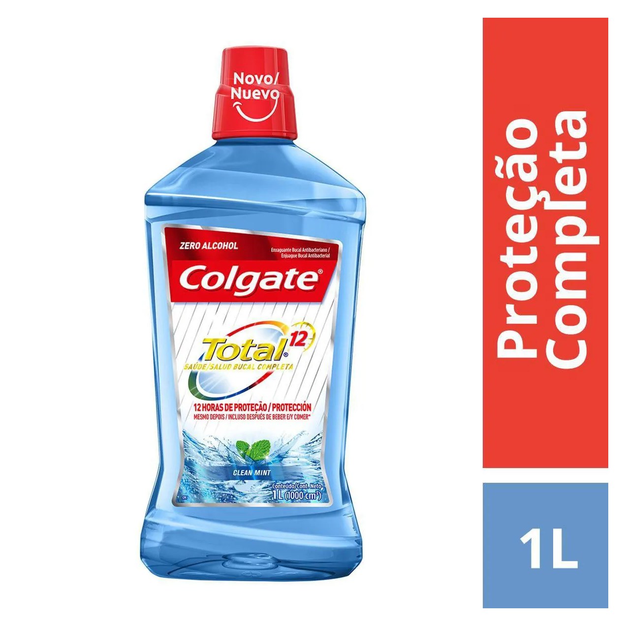 Enxaguante Bucal Sem Álcool Colgate Total 12 Clean Mint 1L