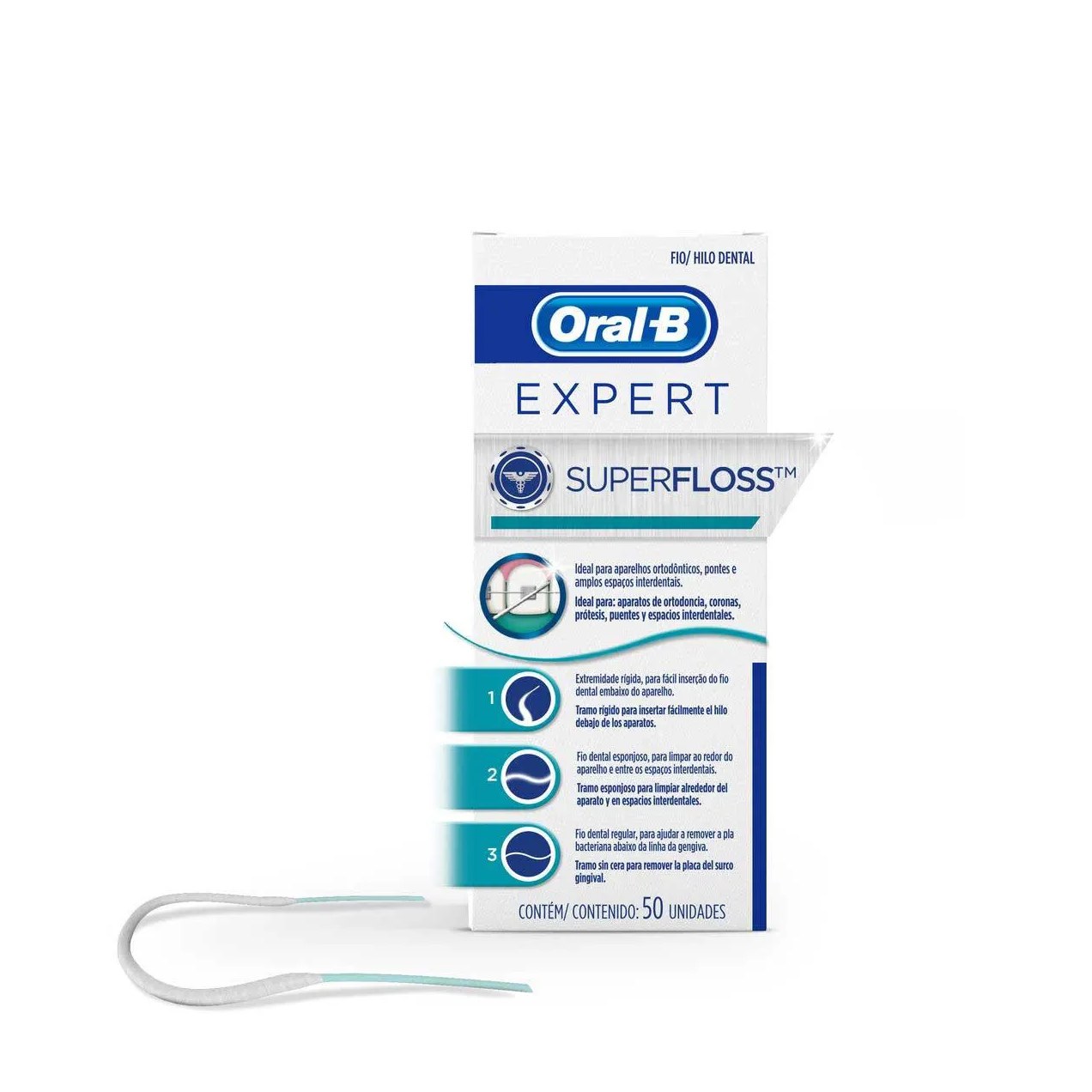 Fio Dental Oral-B Expert SuperFloss com 50 unidades