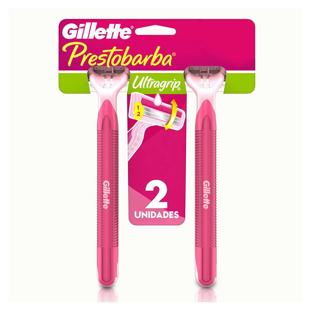 Aparelho de Depilar Feminino Gillette Prestobarba Ultragrip com 2 unidades