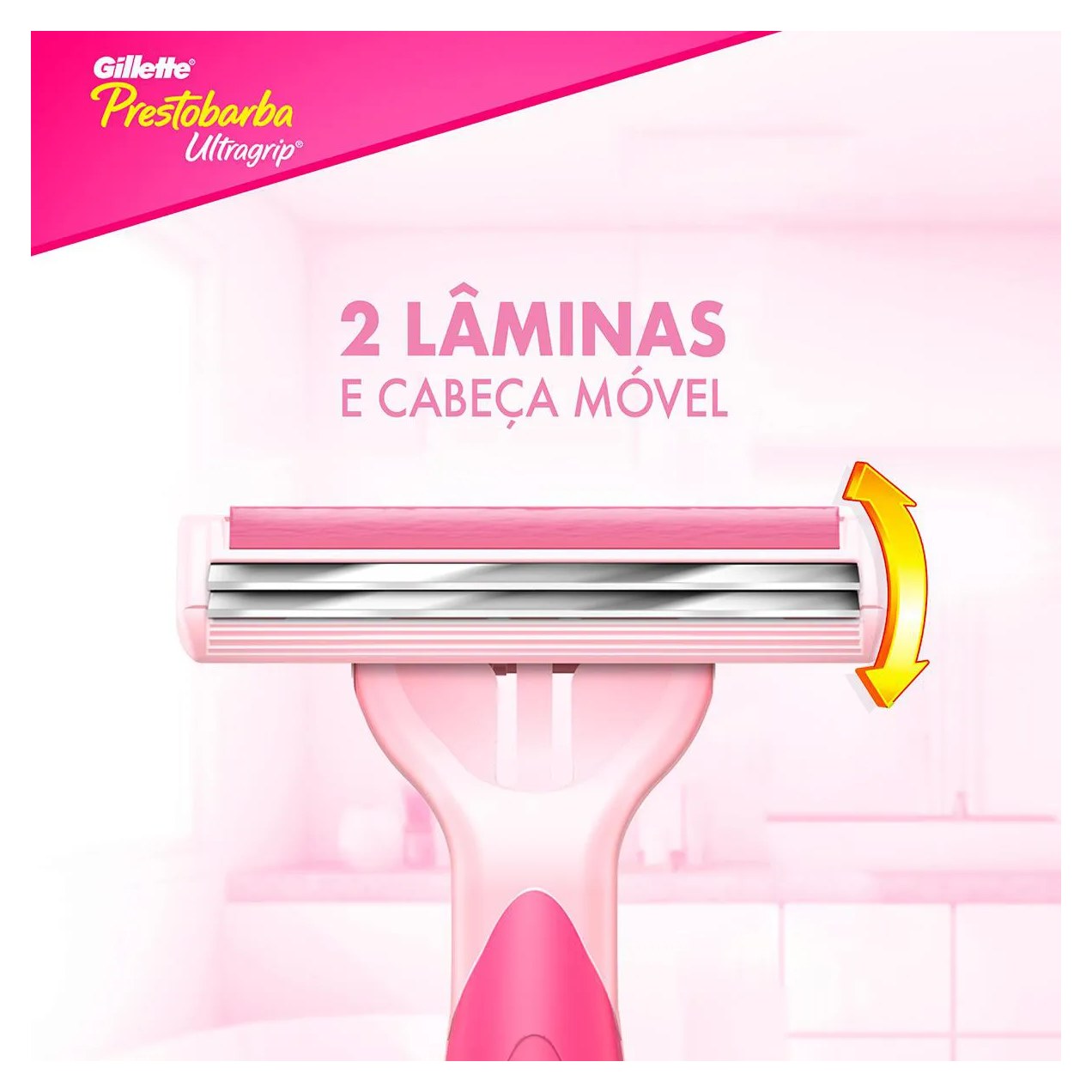 Aparelho de Depilar Feminino Gillette Prestobarba Ultragrip com 2 unidades