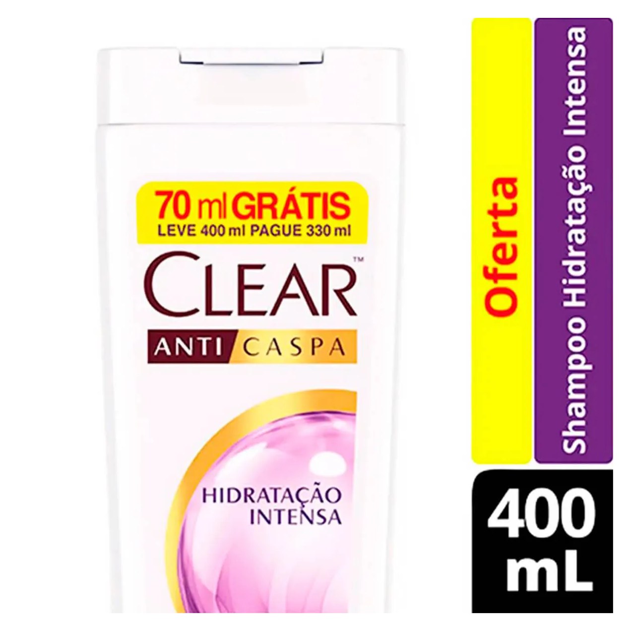 Shampoo Anticaspa Clear Hidratação Intensa 400ml