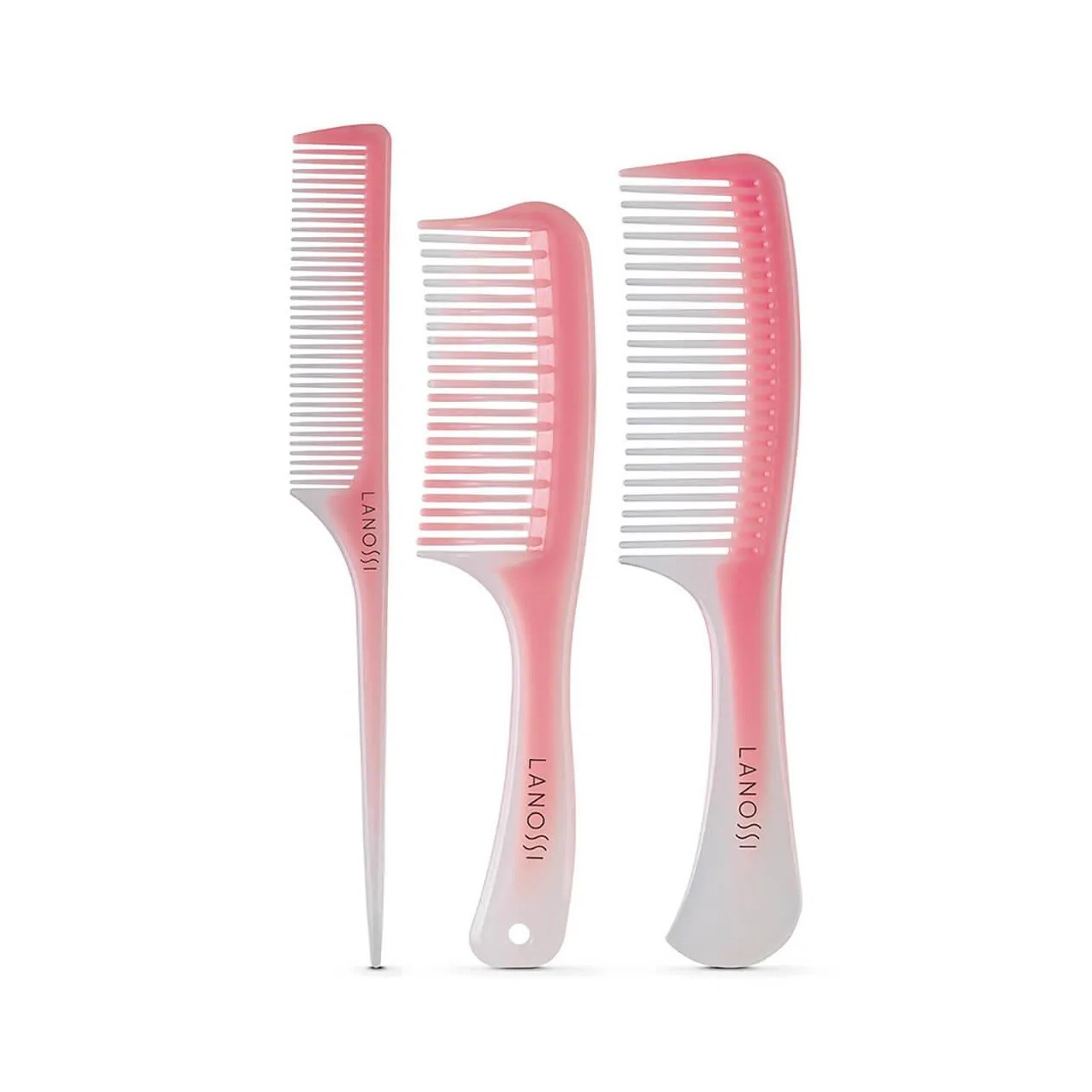 Conjunto de Pente de Cabelo Lanossi Rosé com 3 unidades