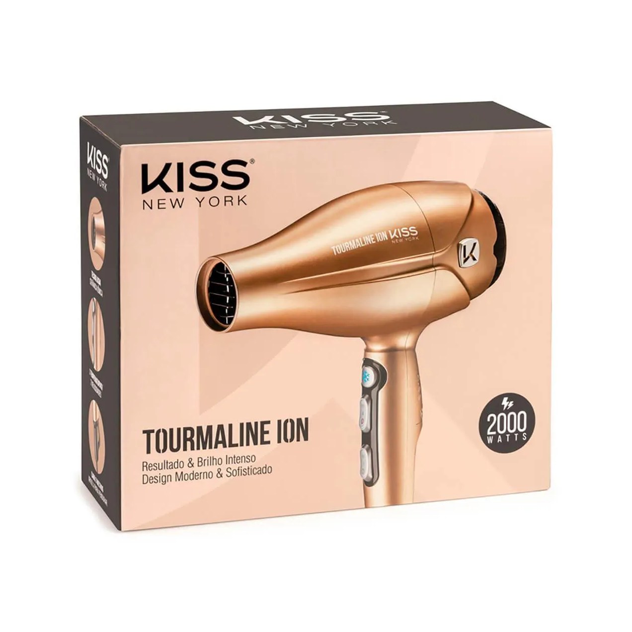 Secador de Cabelo Kiss New York Tourmaline Ion 2000W 220V 1 unidade
