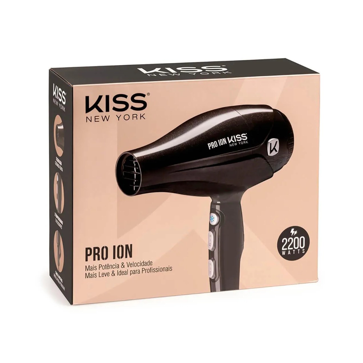 Secador de Cabelo Kiss New York Pro Ion 2200W 127V 1 unidade