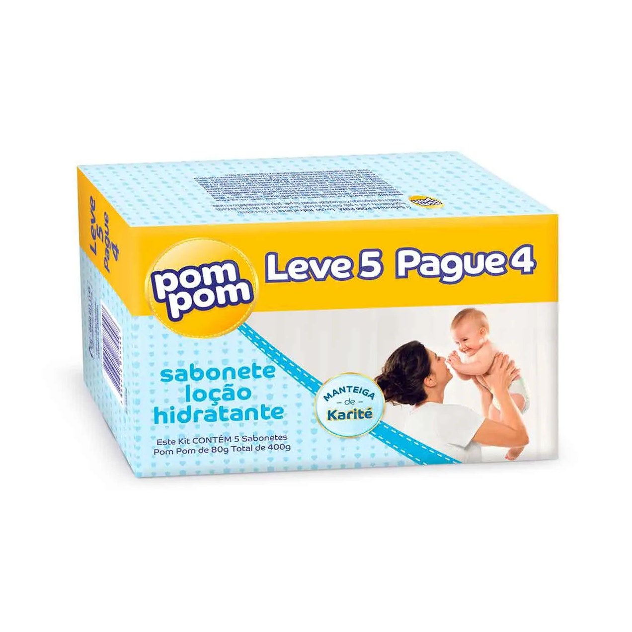 Kit Chá de Bebê Pom Pom Fralda G com Talco e Sabonete